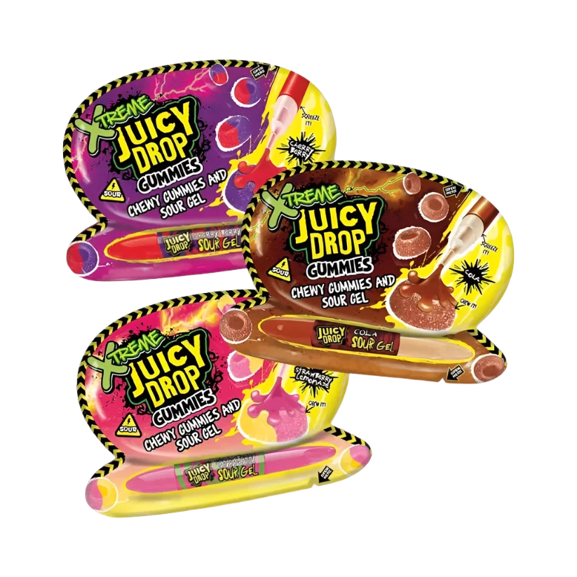 Bazooka Xtreme Juicy Drop Gummies - 57g