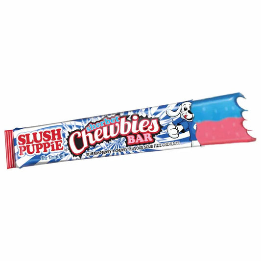Slush Puppie Sherbet Chewbies Blue Raspberry - Cherry Chew Bar 25g
